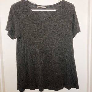 grey v neck top